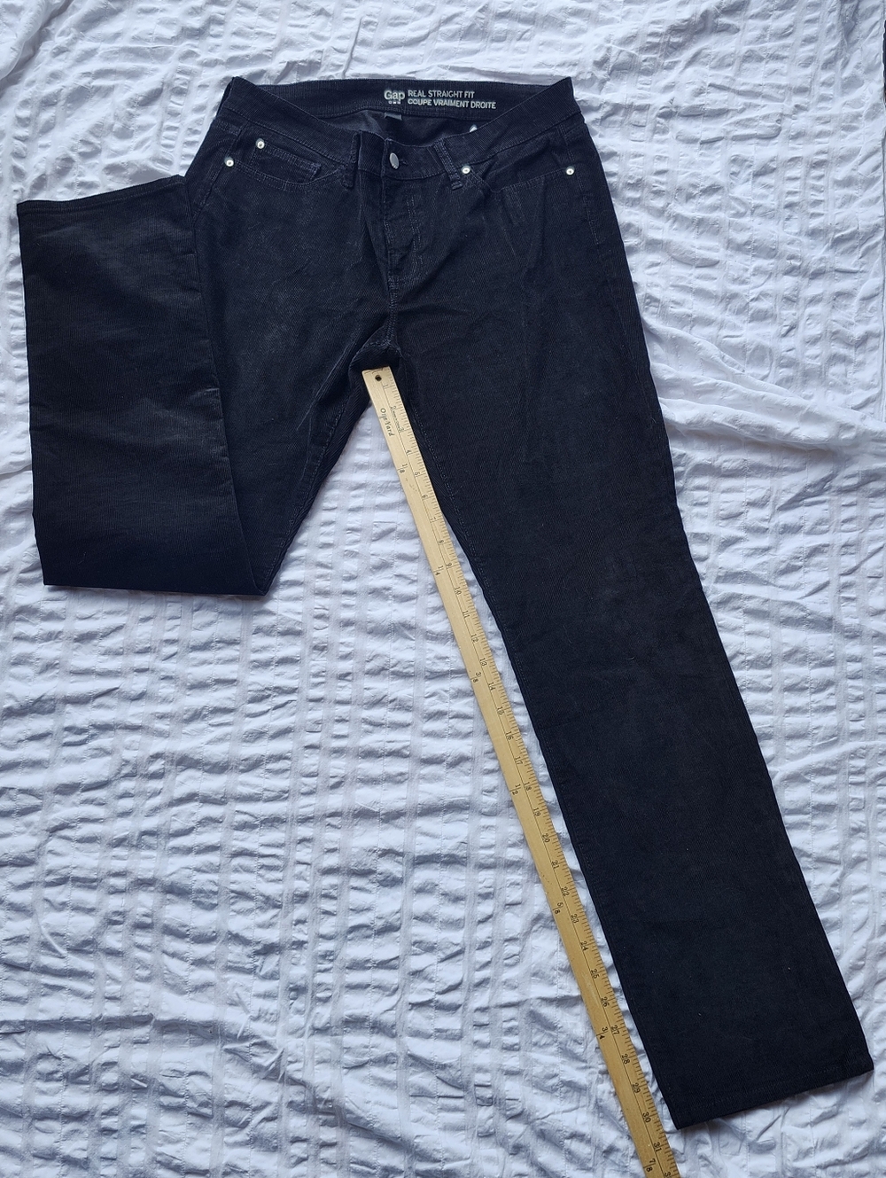 GAP Black Real Straight Fit COURDUROY  Classic Five-Pocket COURDUROY
